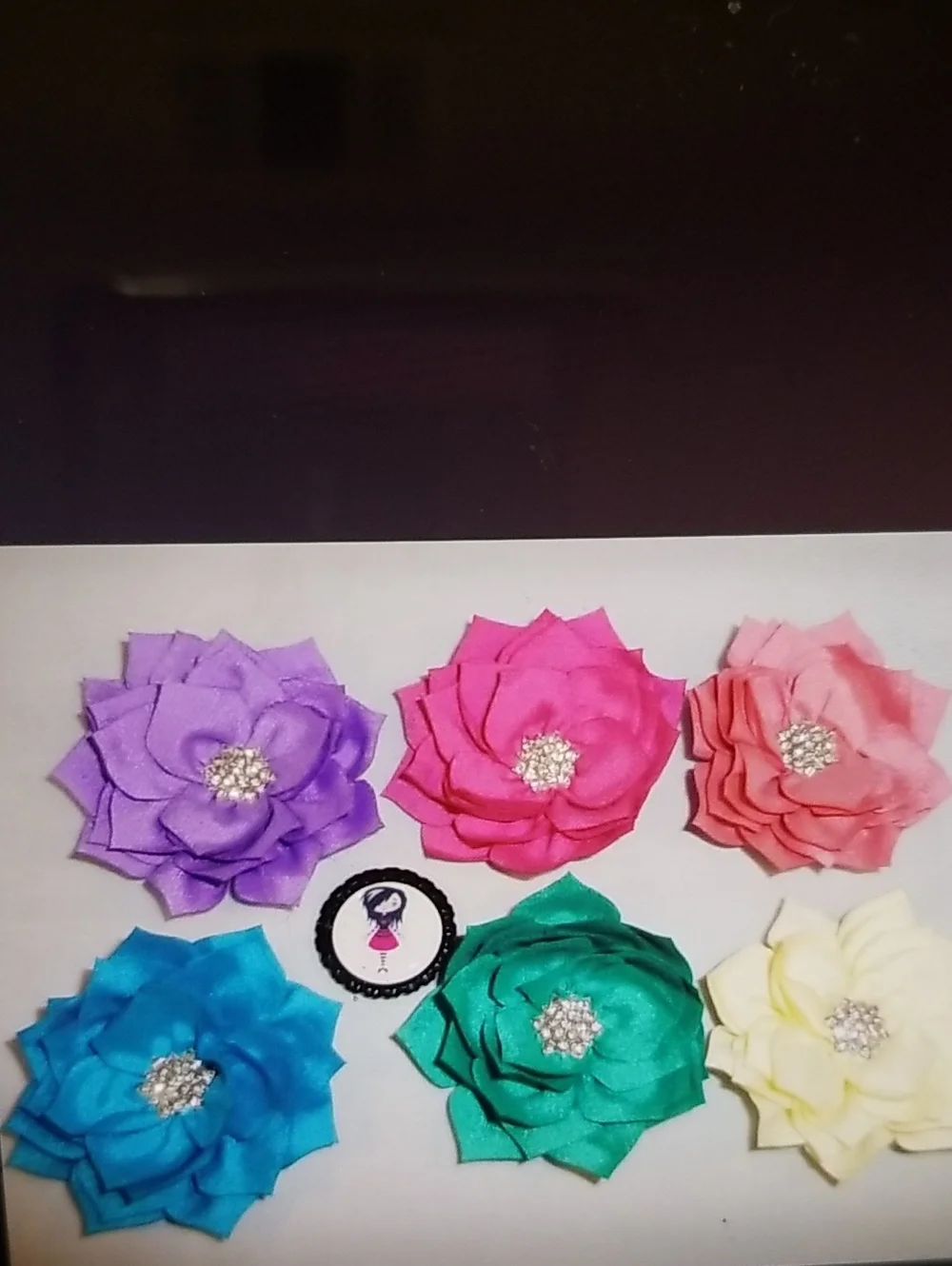 Bulk Flowers 4 Crafts, Clips Etc. Pearl Rhinestones.Requests Allowed. 60 Flowers